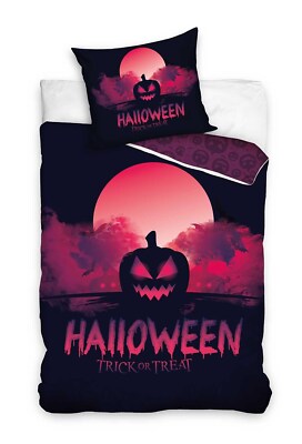 Halloween Bettwäsche Kürbis 135 x 200 cm