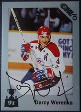 101 Darcy Werenka Lethbridge Hurricanes 1990/91 Ice Hockey original signiert