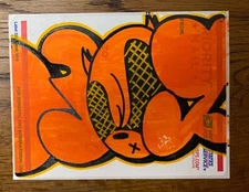 Colo XTC Signed hand drawn USPS Sticker Urban Graffiti Street