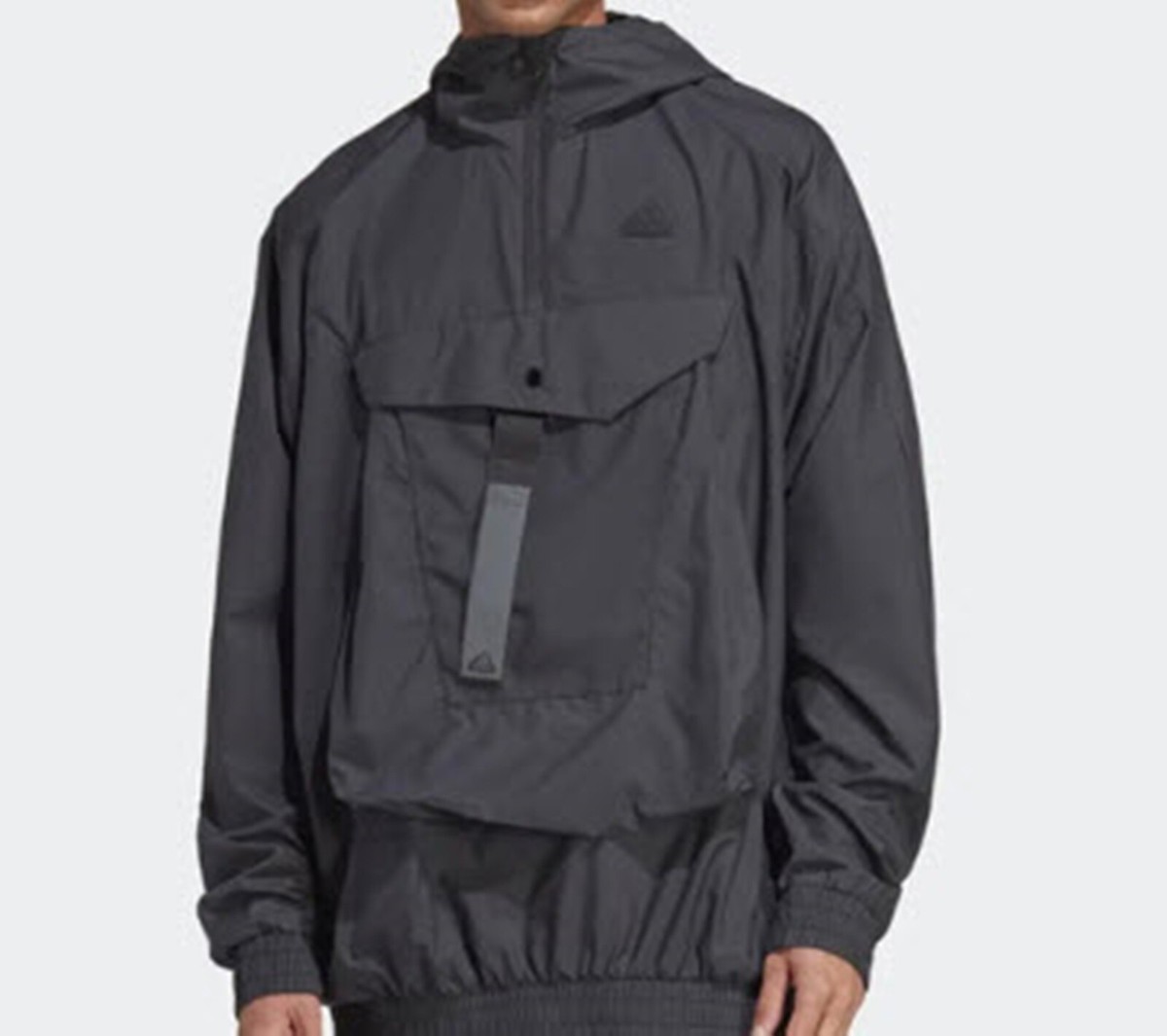Adidas Men City Escape Anorak Hoody Jacket Black Run Windbreak