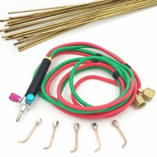 La Piccola Torcia a Gas per Saldatura con 5 Punte e Doppio Tubo Flessibile per Ossigeno Acety