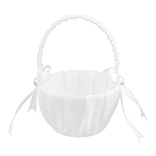 Hochzeit Blumenmädchen Faux Perle Blumenkorb Streukörbchen Kinder - Bild 3 von 5