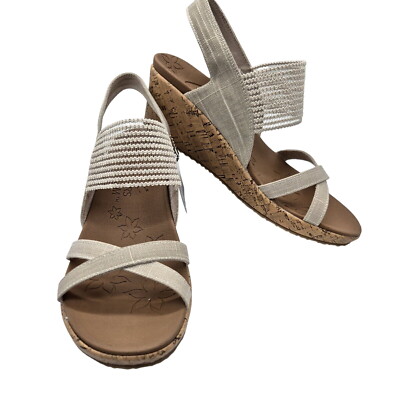 Skechers Beverlee High Tea Wedge Women's Size M Sandals - Main Image