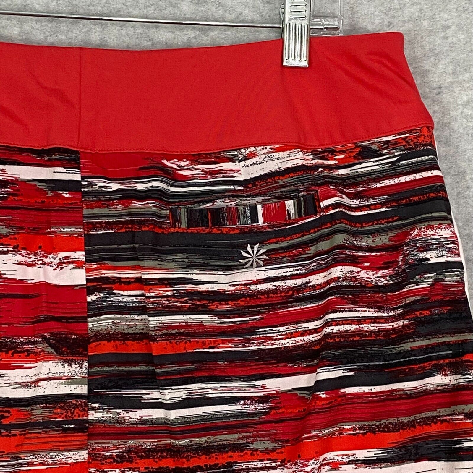Athleta Skort Womens 12 Red Abstract Stretch Side… - image 7