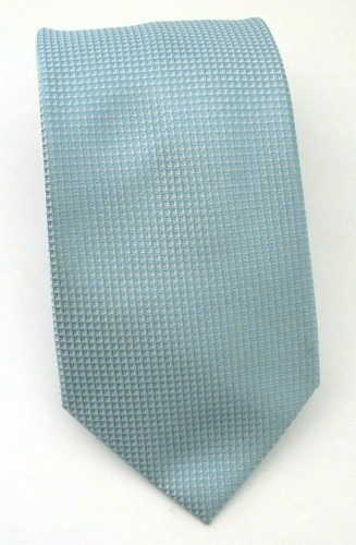 Tie Pierre Cardin Men Polyester Lt Blue Geometric Squares 60 x 3.75" Hand Made