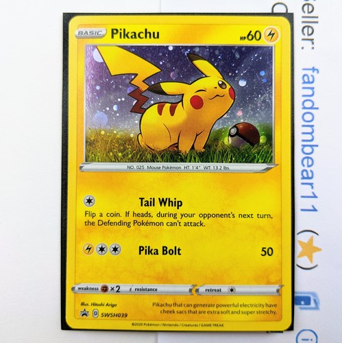 PIKACHU 25TH ANNIVERSARY General Mills Promo Pokémon Card SWSH039 £0.99 - Foto 3