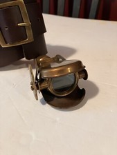 Nautical Antique Brass Monocular Vintage With Leather Wrist Strap Carry Strap