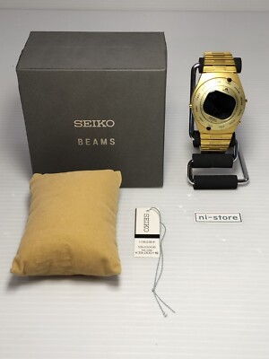 SEIKO GIUGIARO A825-00D0 Gold Limited Qz Watch w/Box, tags Wrist