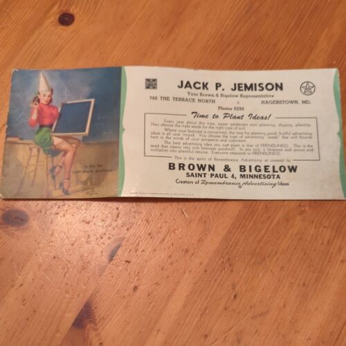 Jack P Jemison Brown And Bigelow St Paul Minnesota Hagerstown, advertising - Picture 1 of 3