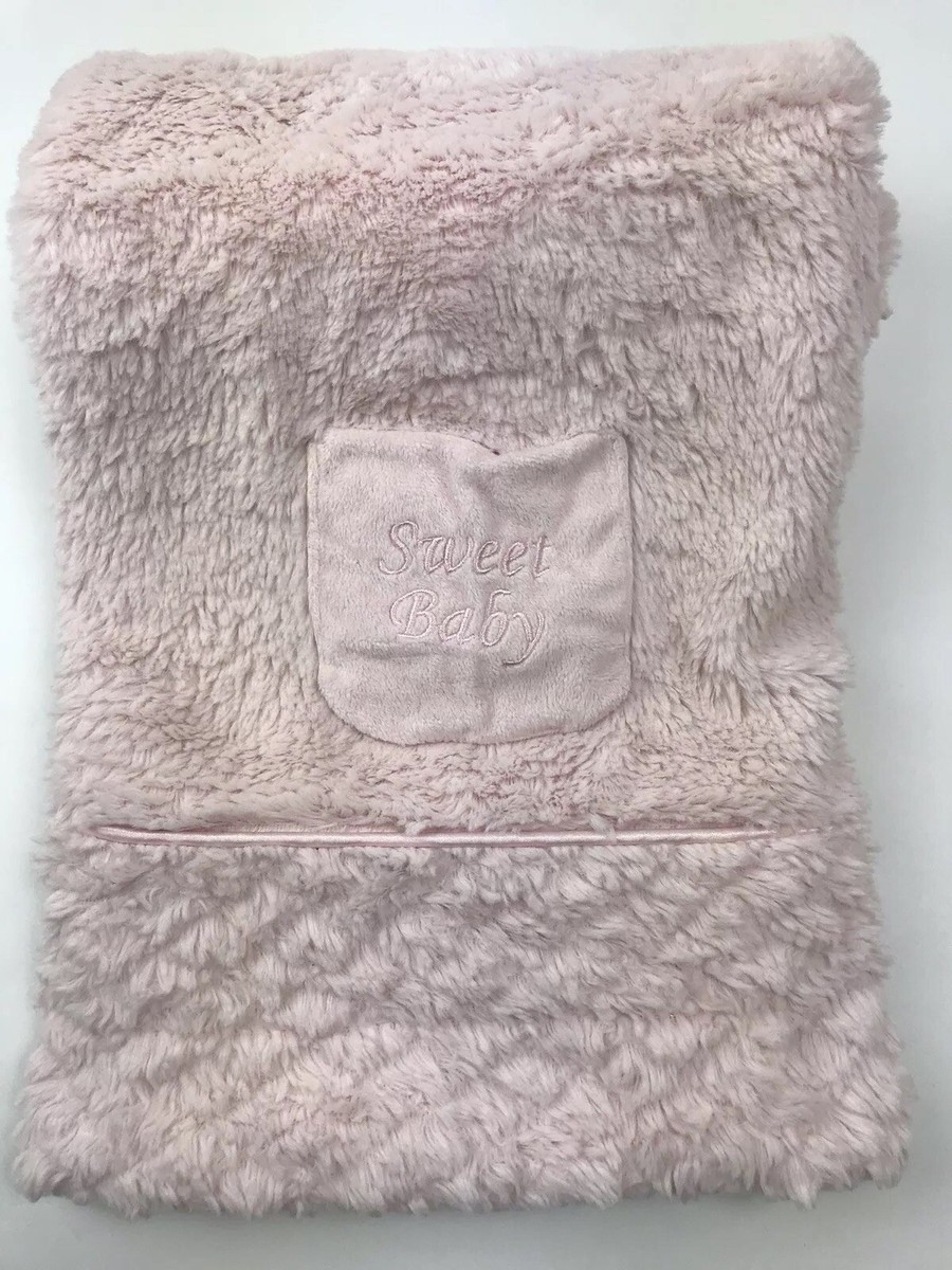 Kyle Deena Baby Blanket Security Sweet Baby Plush Pink Cream Sherpa Back