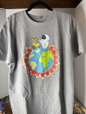 Disney Pixar Wall-E World Gray T-shirt official size L Tee