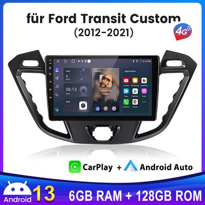 6+128G Android 13 Für Ford Transit Custom 2012-21 Carplay Autoradio GPS SWC WIFI