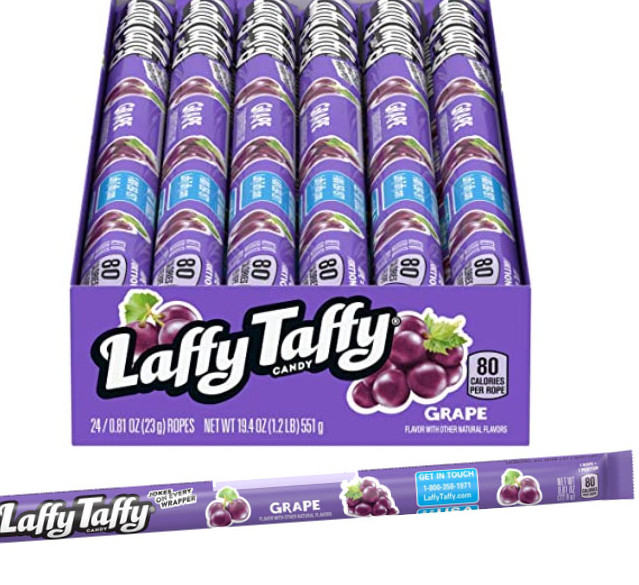 Веревка Laffy Taffy виноград 081 унции 24 шт В упаковке 2590₽