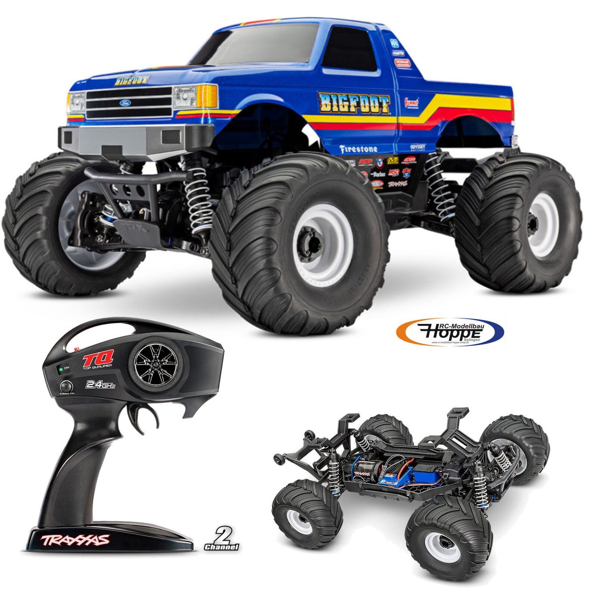 Traxxas TRX67134-4-Blue Bigfoot 4X4 BL-2S Monster Truck RTR BL-2S