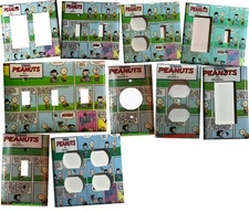 Classic Peanuts Comic Book Light Switch Power Outlet Wall Cover Plate Home Decor