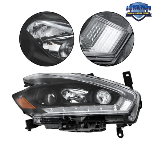 Faro proyector halógeno para Nissan Murano 2018 + LED DRL lado del pasajero negro - Imagen 8 de 9