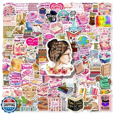 Loahayeii 100 PCS Book Stickers for Kindle, Bookish Sticker Pack Reading Book