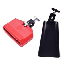 MOONBACK 6 Inch Cowbell And Jam Block Set, Plastic Musical Percussion black