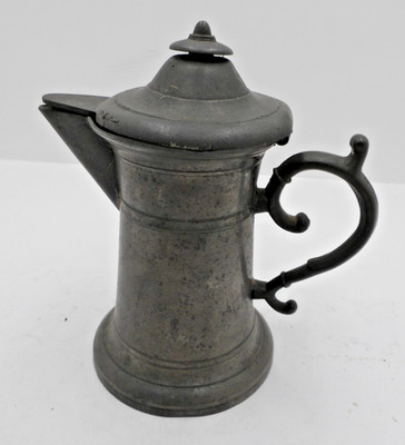 Antique Pewter Tankard Pitcher Stein .. Unmarked