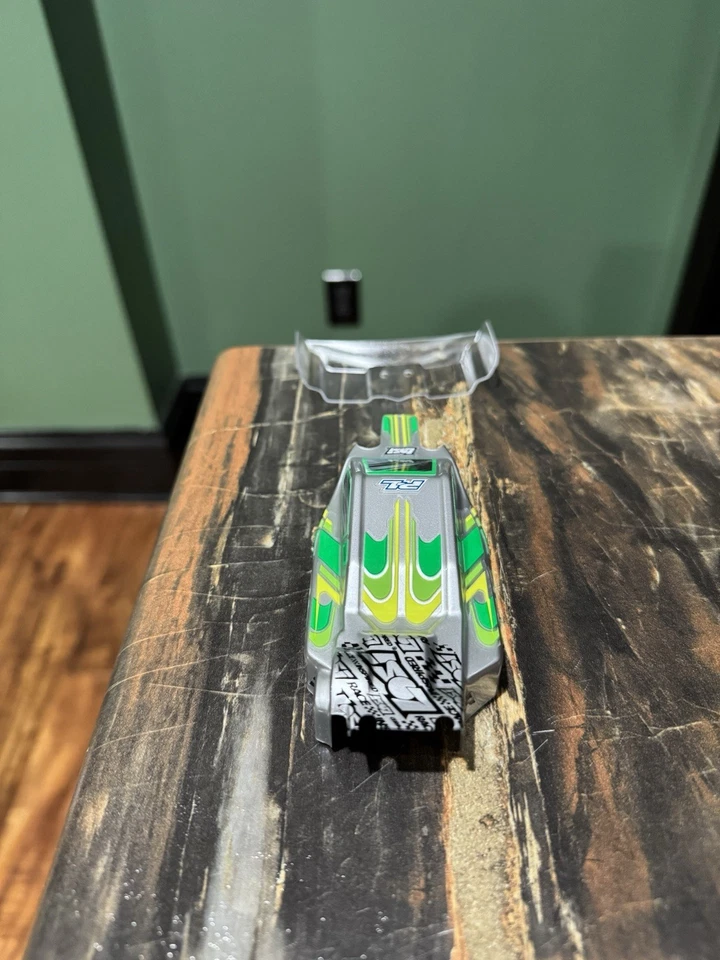 Losi Micro-B Body & Wing Green Silver 1/24 TLR New Take Off Micro Decals Custom - Image 4 of 4