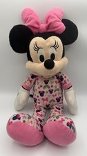 Disney Minnie Mouse Medium Plush Stuffed Animal Pink Bow Pajamas 2018 20  