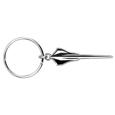 Chevrolet Corvette C8 Stingray Logo Shape 3D Die-Cut Metal Key Chain Key-Charm