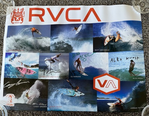 RVCA*SURF*TEAM*SIGNED*AUTOGRAPHED*POSTER*SURFING*KNOST*ARCHBOLD + 3*COA*18”x 24” - Picture 4 of 5