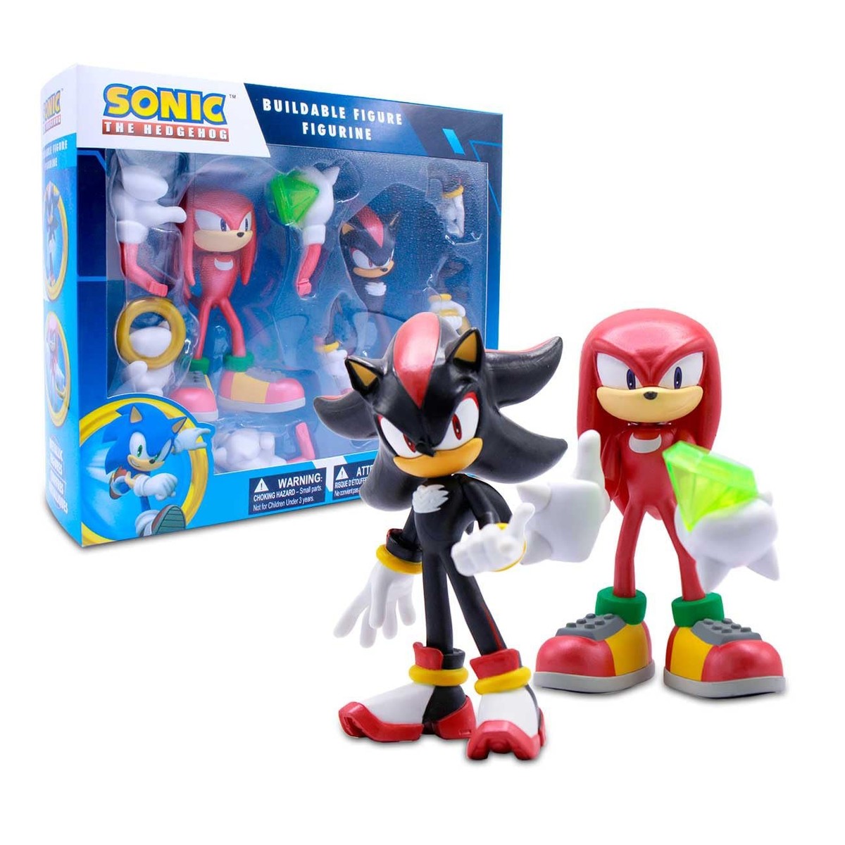 Official Sonic The Hedgehog Metallic Knuckles & Shadow 4″ 4 inches