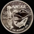 1962 Alaska $20 Alaska Boosters Souvenir Money .999 Fine Silver round! Salmon!