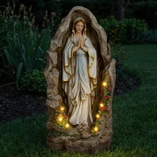 Our Lady of Lourdes Statue Virgin Mary Garden Decor Outdoor Catholic 24In Grotto