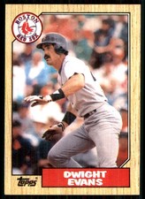 Dwight Evans 1987 Topps #645 Boston Red Sox MLB READ FREE SHIPPING AutographDen