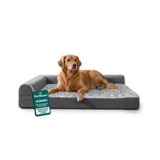 Furhaven Orthopedic Dog Bed for Large Dogs w/ Removable Bolsters  Washable C...