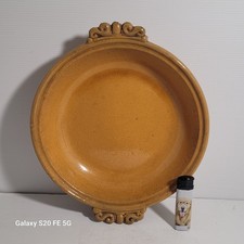 Plat Rond Ancien PICHON UZES  FAIENCE terre Vernissée Vallauris 