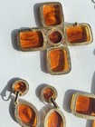 Vintage Arthur Pepper Amber Maltese Cross Jewlery Set  — photo 4