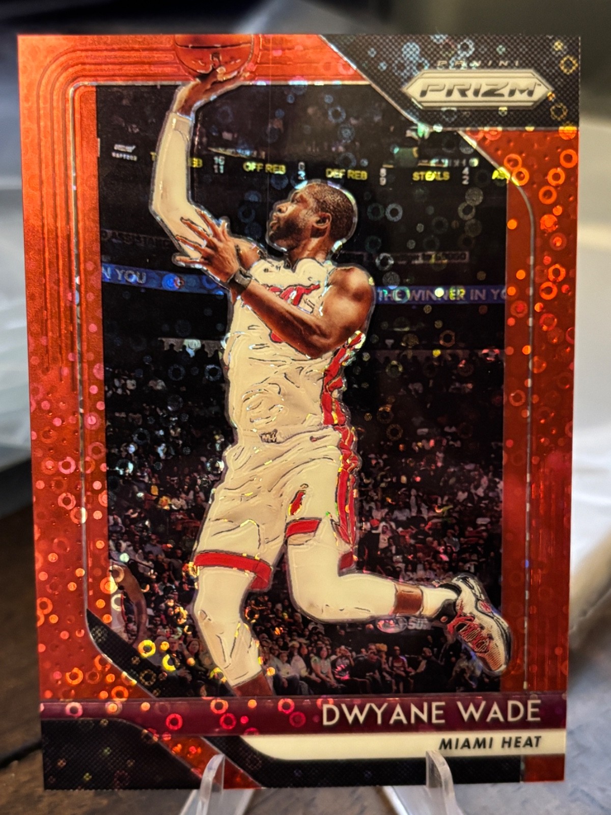 2018-19 Panini Prizm Prizms Fast Break Red #206 Dwyane Wade 24/125