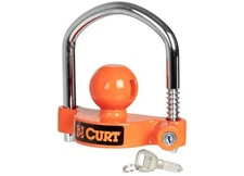 Curt 23090 Universal Trailer Coupler Lock Hardened Steel w/Chrome Plated U-Lock