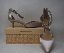 Jewel Badgley Mischka Shoes Womens Size 9 Robles Embellished Heels Satin