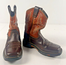 Ariat Kids Workhog Wide Square Toe Boot Youth Size 11 Dark Earth 10007837