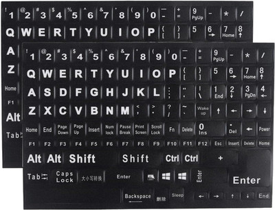 2 Pack English Keyboard Stickers Big Letter Full Set (120 Pcs), Universal PC Com