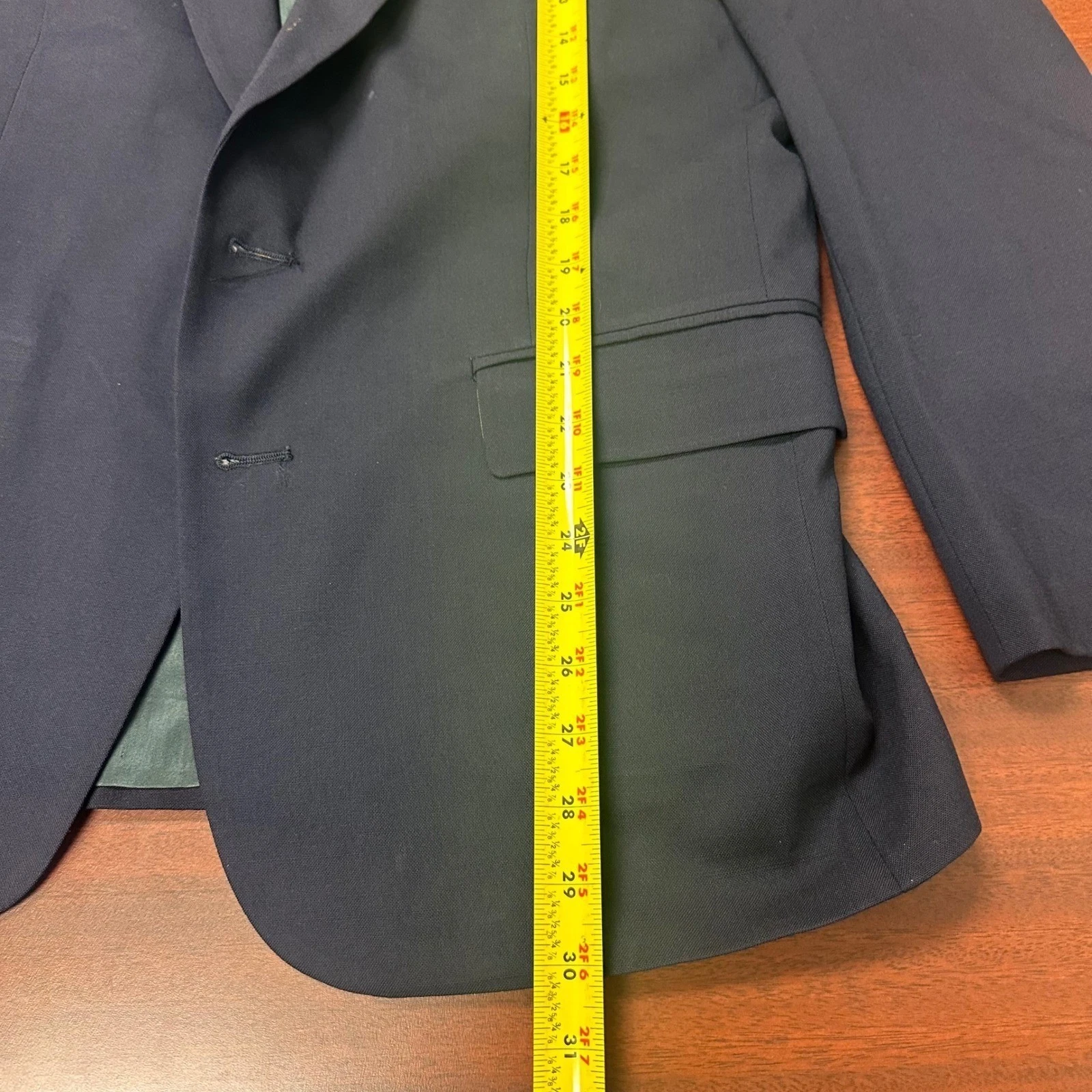 John Alexander Blazer Mens Size 42S Gold Button Classic Worsted Wool Preppy - product detail image 6