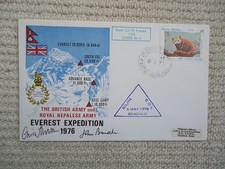 SIGNIERTES 1976 NEPAL MOUNT EVEREST EXPEDITION COVER, Nepalese & British Army S. Col