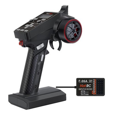 HOTRC CT-6A RC Transmitter and Receiver 6 Channel 2.4ghz Hand Controlled RC C...