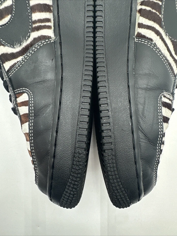 Nike Wmns Air Force 1 Negro Púrpura Cebra 2005 Talla 9.5 Usado 307109-001 Foto 4 de 4