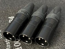 3x Neutrik NC3MXX-BAG Male XLR Audio Connector 3 pin Black Microphone - NEW