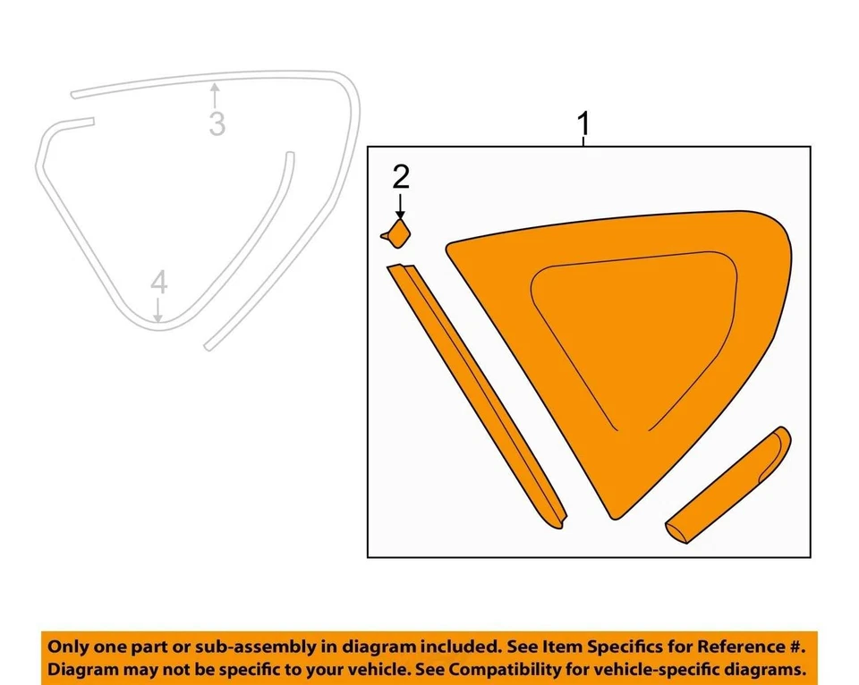 Quarter Glass/window SUBARU IMPREZA Left 17 18 19 20 21 22 23 Foto 2 de 3