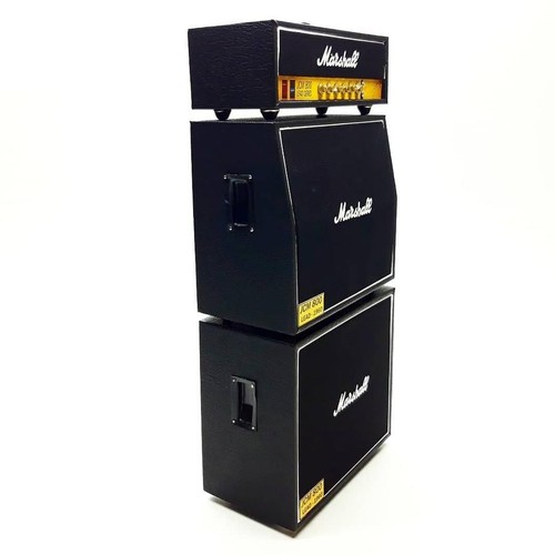 Miniature Amp Stack 1/6 Scale Black M4r5h4ll Style 3-Stage Display Model GIFT - Picture 2 of 4