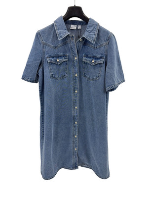 Vero Moda Damen kurzes Jeanskleid Gr. S Kleid blau geknöpft locker geschnitten