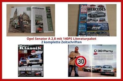Opel Senator A 2.8 mit 140PS Literaturpaket - 2 komplette Zeitschriften