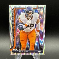 2025 Topps Chrome #95 Zach Allen Raywave Refractor - Denver Broncos