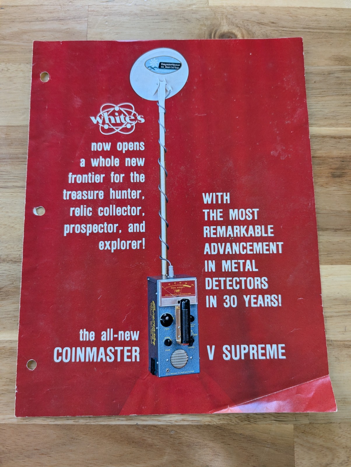 Coinmaster V Metal Detector Vintage Print Ad Brochure 70s Whites Electronics